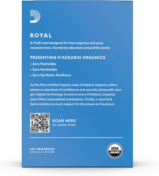 Rico Royal Bb Clarinet Reeds - Box Of 10 - Strength 2.0