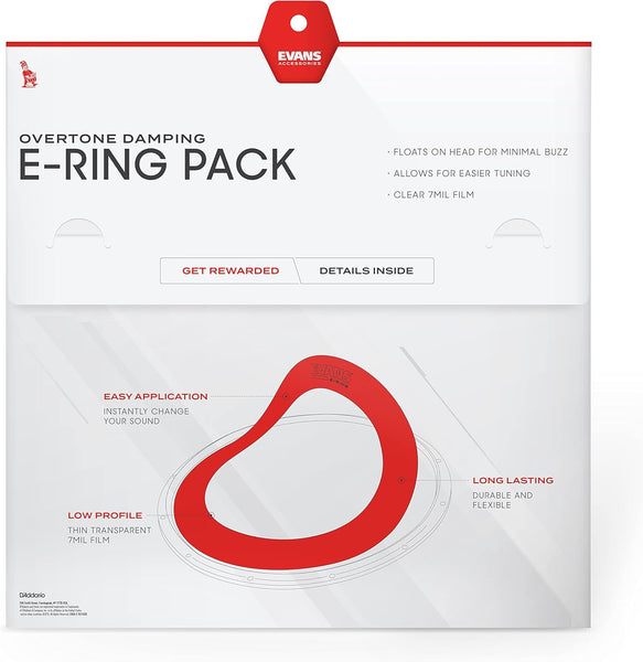 Evans Overtone Damping E-Ring Pack - 14" & 1" Wide (Sold Individually)