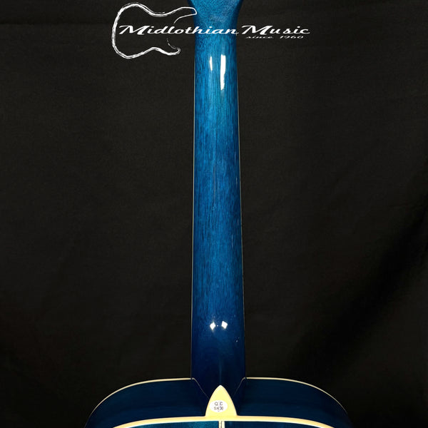 Oscar Schmidt - OG1TBL-A 3/4 Size - Dreadnought Acoustic Guitar - Transparent Blue Gloss Finish
