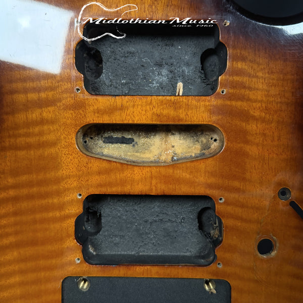 Guitar Body - For DIY Projects - Sunburst Finish w/Flame Top USED