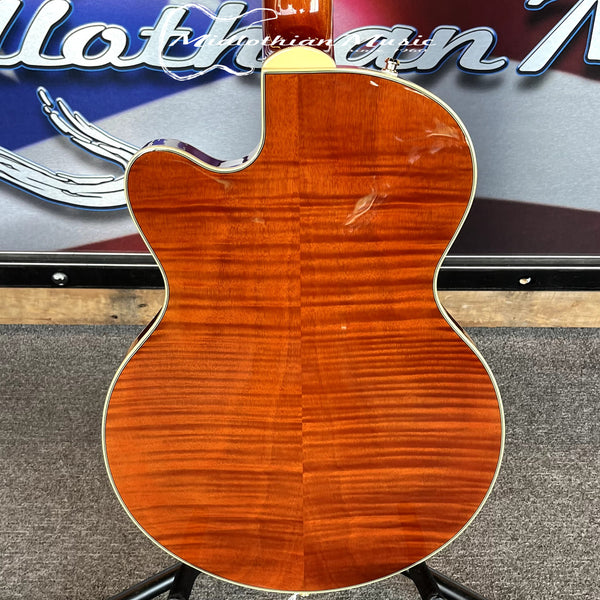 Gretsch - Electromatic LTD Flame Okoume Broadkaster Jr. - Single-Cut w/Bigsby - Roundup Orange Stain Finish