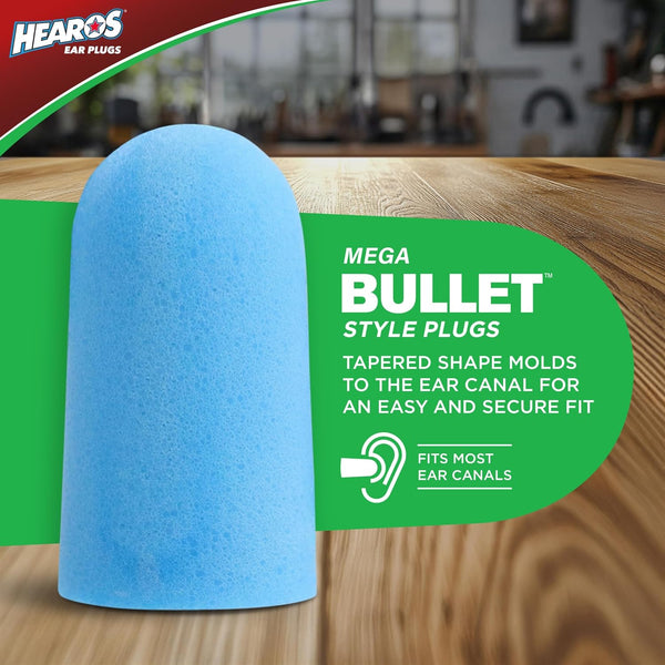 Hearos Xtreme Protection Ear Plugs - 14 Pairs - NRR 33 - Blue Finish