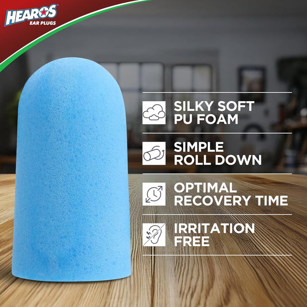 Hearos Xtreme Protection Ear Plugs - 14 Pairs - NRR 33 - Blue Finish