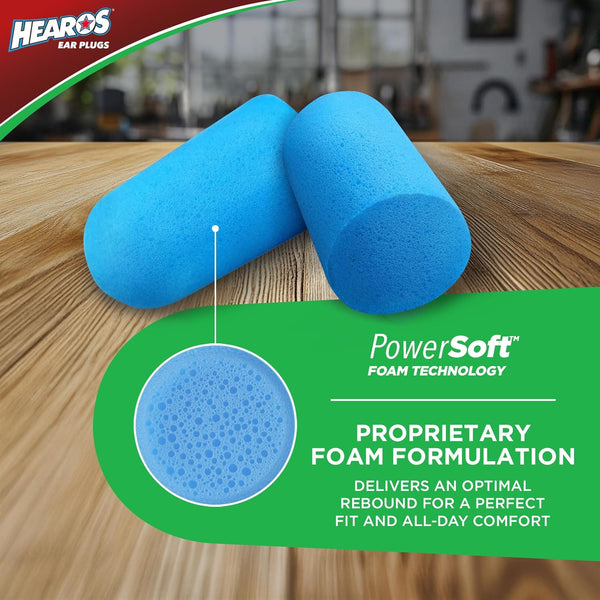 Hearos Xtreme Protection Ear Plugs - 14 Pairs - NRR 33 - Blue Finish