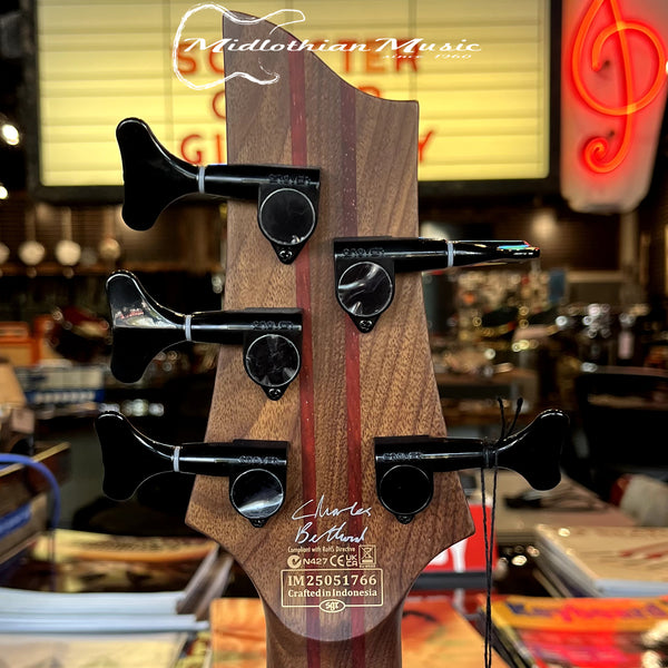 Schecter - Charles Berthoud - CB-5 - 5-String Active Bass Guitar - See Through Black Satin Finish