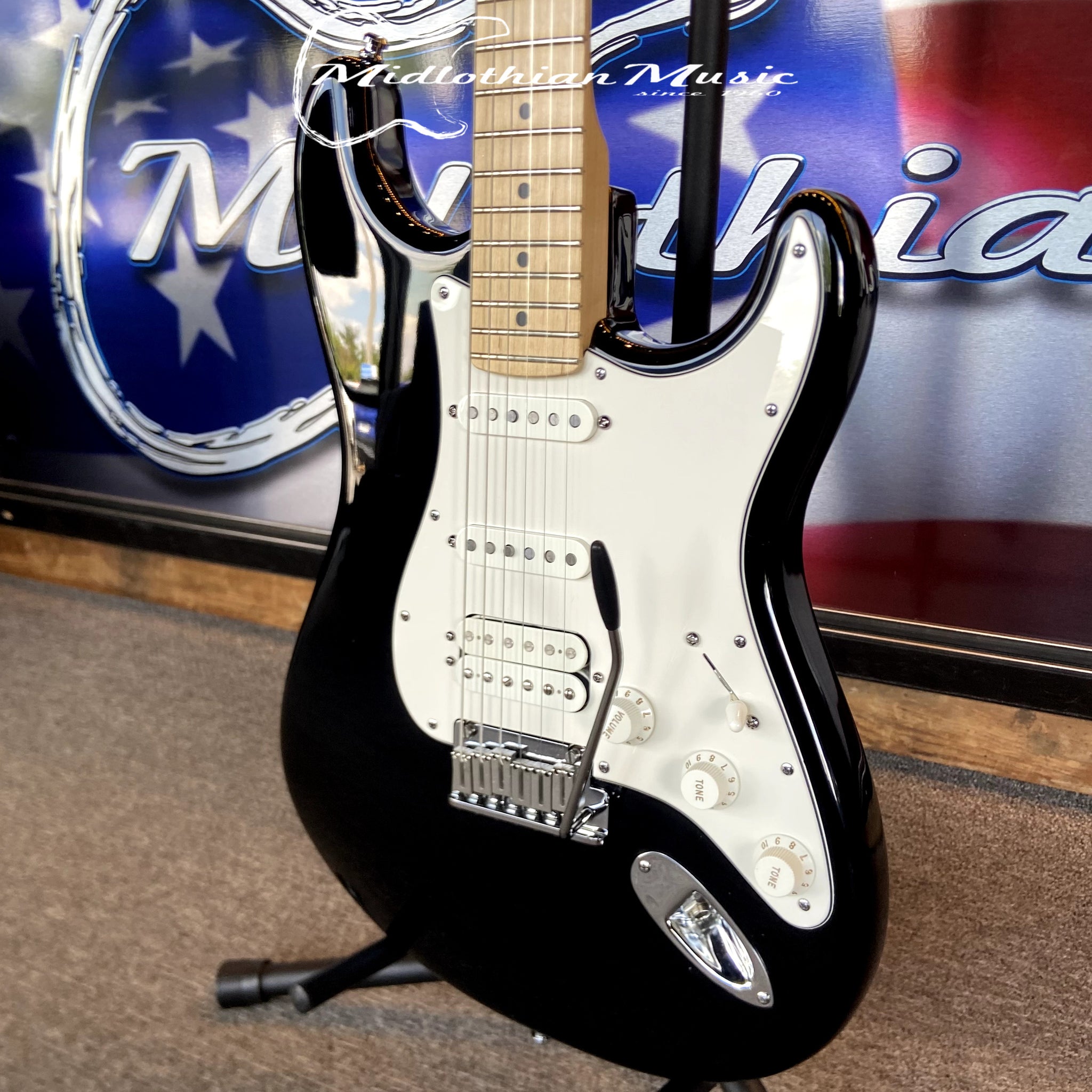 Fender USA 2004 Stratocaster Standard HSS - Black Finish w/Blue Fender