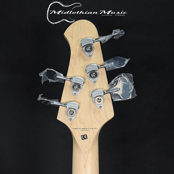 Lakland Skyline - 55-02 Deluxe - Flame Top 5-String Bass Guitar - Translucent Blue Gloss Finish w/FREE GATOR CASE!