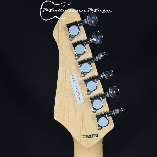 Austin - Strat Style 6-String Electric Guitar - Green Gloss Finish USED