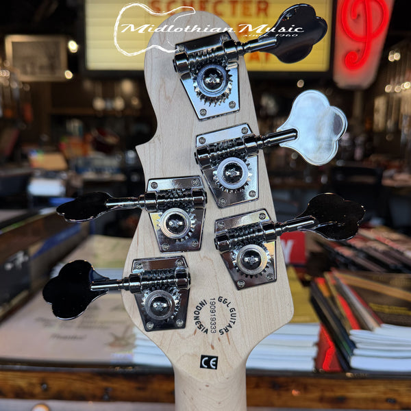 G&L Tribute L-2500 - 5-String Active Bass Guitar - Red Burst Finish