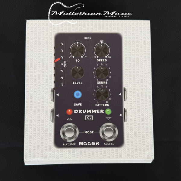 Mooer Drummer X2 - Drum Effect Pedal w/Power Supply & USB Cables USED