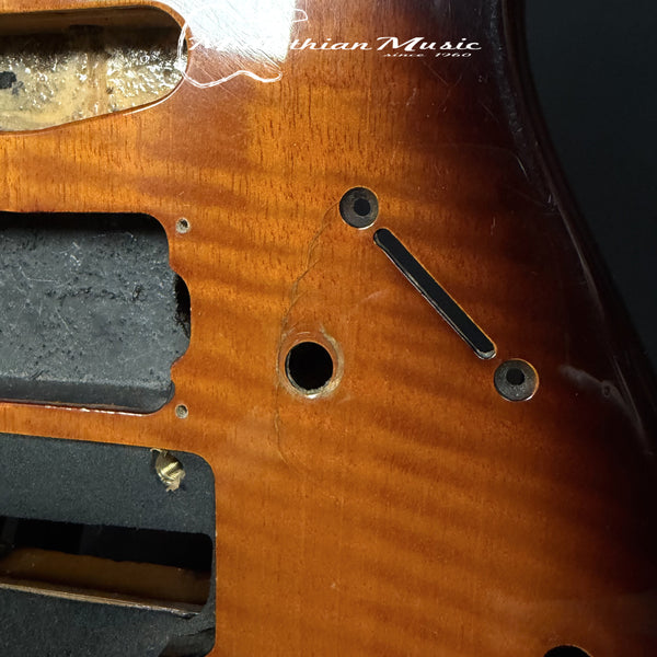 Guitar Body - For DIY Projects - Sunburst Finish w/Flame Top USED