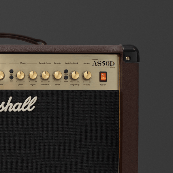 Marshall AS50D 50-Watt 2x8" - 2-Channel Acoustic Combo Guitar Amplifier - Brown