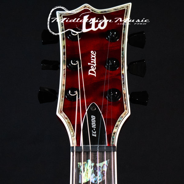 ESP LTD EC-1000 Electric Guitar - Transparent Black Cherry Gloss Finish