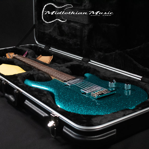 Ernie Ball Luke III - 6-String Electric Guitar - Ocean Sparkle Gloss Finish w/Hardshell EB Case