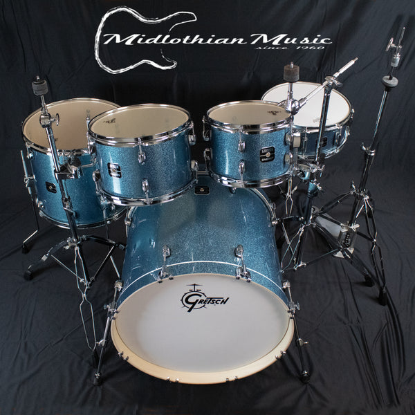 Gretsch Energy 5 Piece Drum Kit - Blue Sparkle Finish (Throne & Cymbals Not Included)