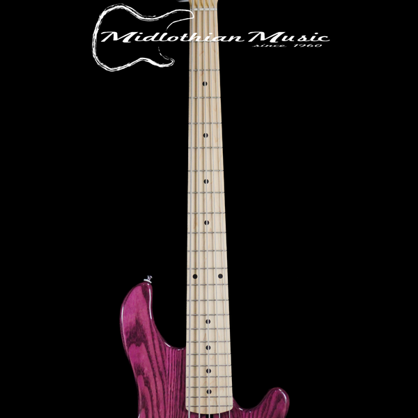 Lakland Skyline 55-OS - 5-String Bass - Transparent Purple Finish