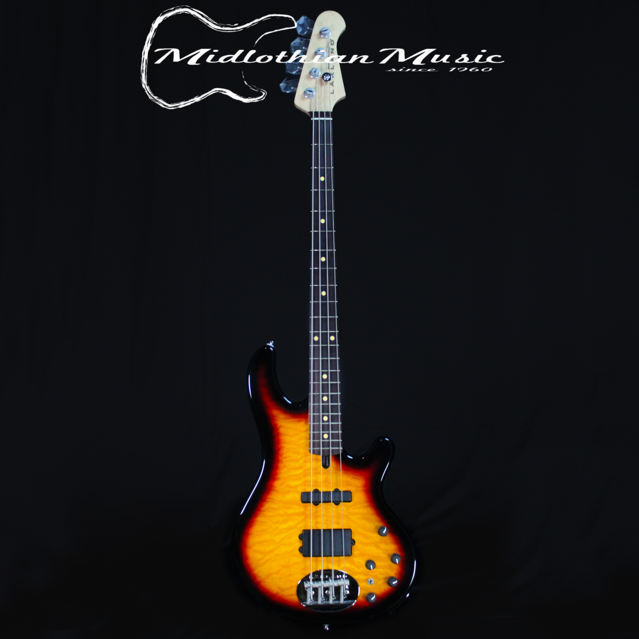 Lakland Skyline 44-02 Deluxe - 4-String Bass - Quilted - Sunburst Gloss Finish