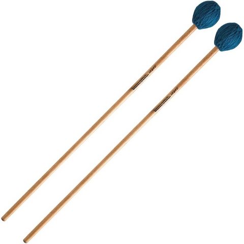 Innovative Percussion IP240 Mallets - Medium Marimba - Teal Yarn - Birch Wood (1 Pair)