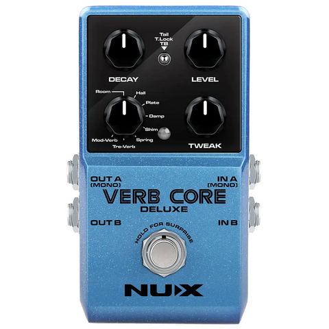 NUX Verb Core Deluxe w/8 Different Reverbs & Freeze Effects Pedal - Blue Finish