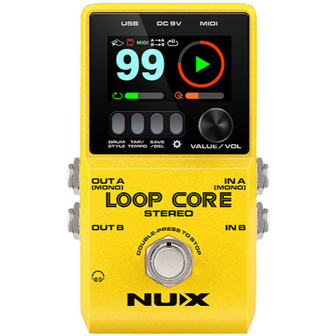 NUX Loop Core Stereo Guitar Looper Pedal - Stereo Audio, MIDI Control, Cab Simulation & More!