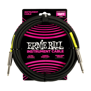 Ernie Ball Classic Instrument Cable Straight/Straight 15Ft. - Black Finish