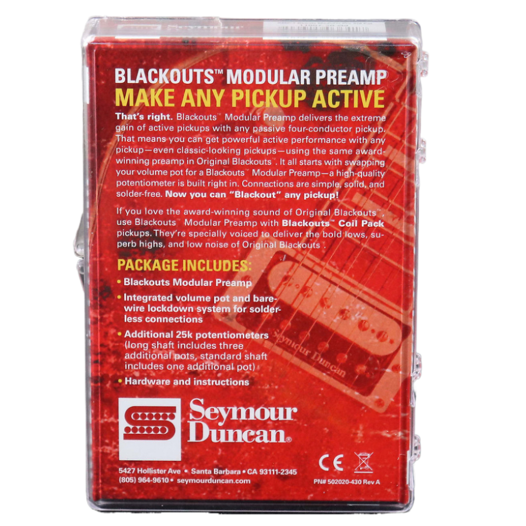 Seymour Duncan - BMP-1 - Blackouts Modular Preamp w/Volume Pot - Stand Seymour Duncan - BMP-1 - Blackouts Modular Preamp w/Volume Pot - Stand