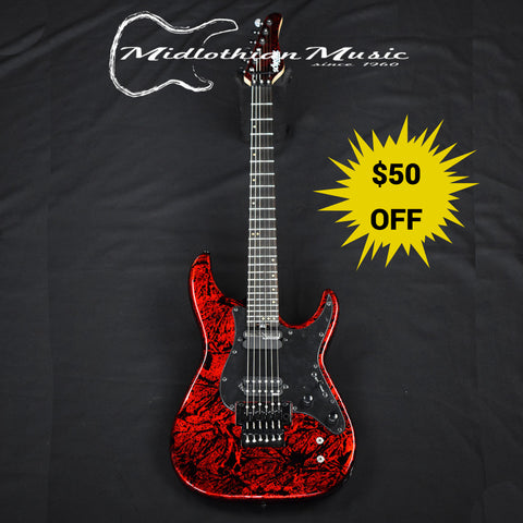 Schecter Sun Valley Super Shredder FR-S (Floyd Rose w/Sustaniac) - Red Reign Gloss Finish #IW21083709 Used/Like NEW
