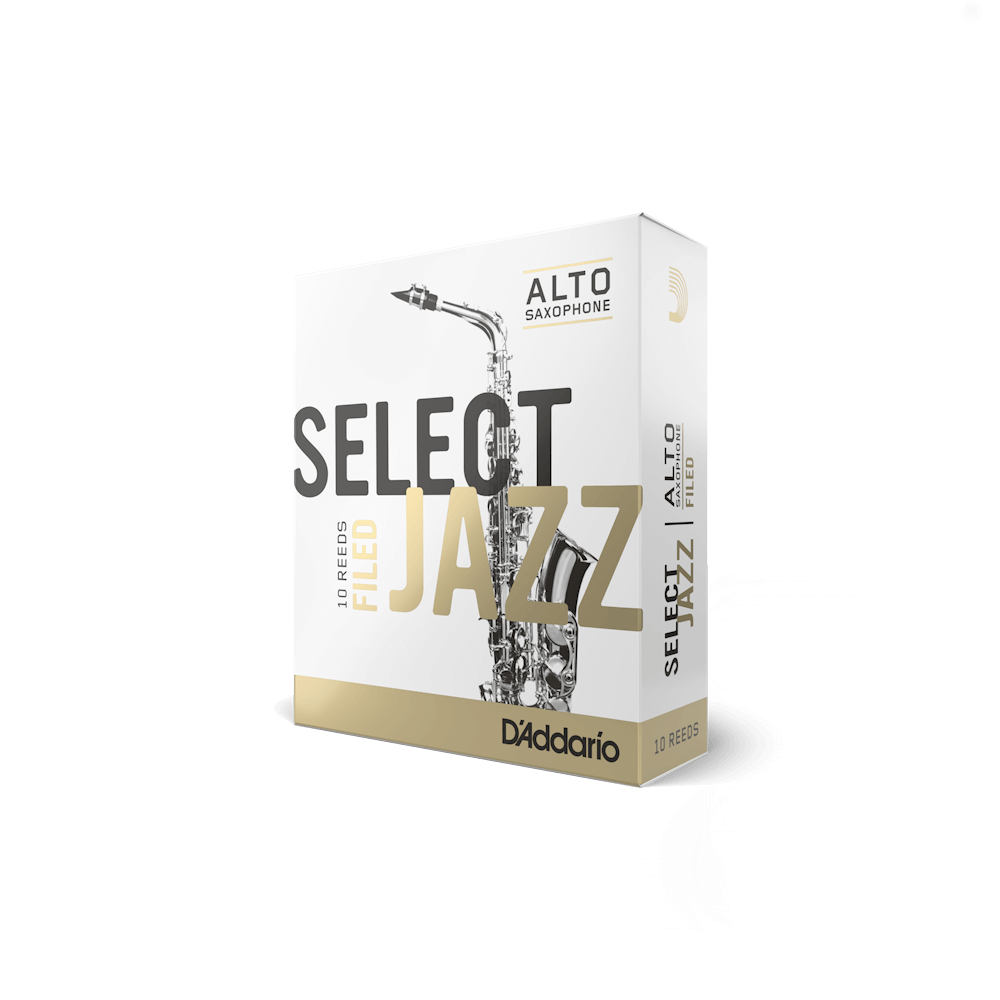 D'Addario Select Jazz - Alto Saxophone - 10 Filed Reeds - Size 3.0 Medium
