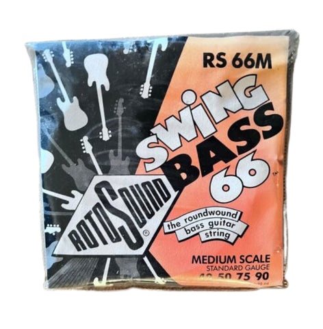 RotoSound Swing Bass 66 - Medium Scale Standard Gauge - 4-String Bass Strings (40-90, RS66M)