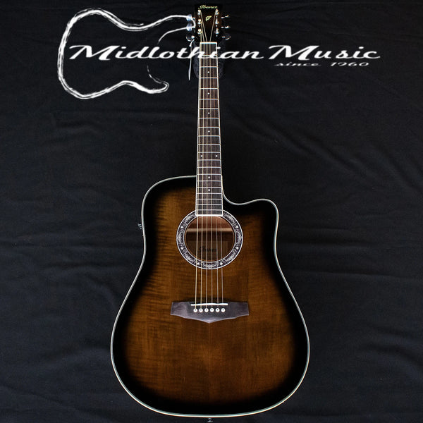 Ibanez PF28ECE Acoustic-Electric Guitar - Dark Violin Sunburst