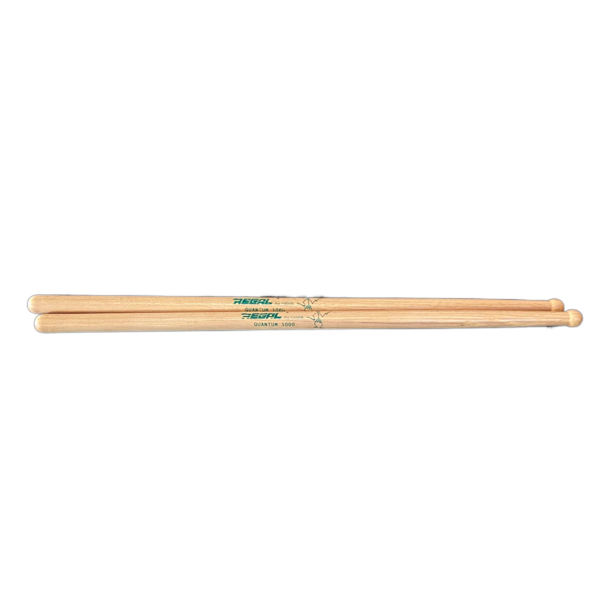Regal Quantum 1000 By Calato - Wood Tip US Hickory Drum Sticks - (1 Pair) (RARE w/Green Stick Man)