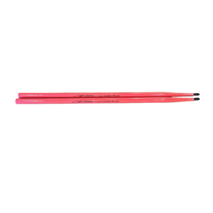 Hot Sticks - Pink Finish - Solid Hickory 7A USA w/Nylon Tip (1 Pair)