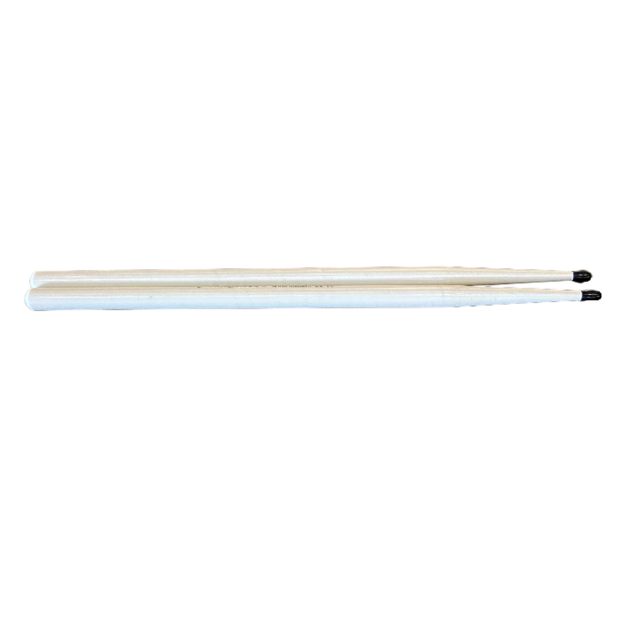 Hot Sticks - White Finish - Solid Hickory USA (Choose 5B, 2B, 7A) w/Nylon Tip (1 Pair)
