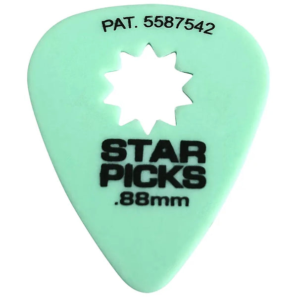 Star Picks - For Guitar, Bass Or More! (Pack Of 12, Choose Your Size)