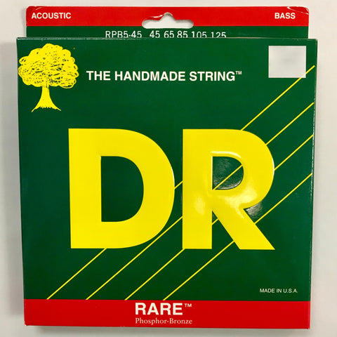 DR RARE - Acoustic Bass Strings - 5-String Set - 45-125 Phosphor Bronze/Round Core