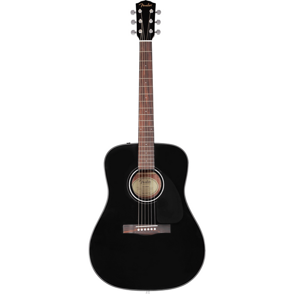Fender CD-60 Acoustic Dreadnought V3 w/Case - Black Gloss Finish