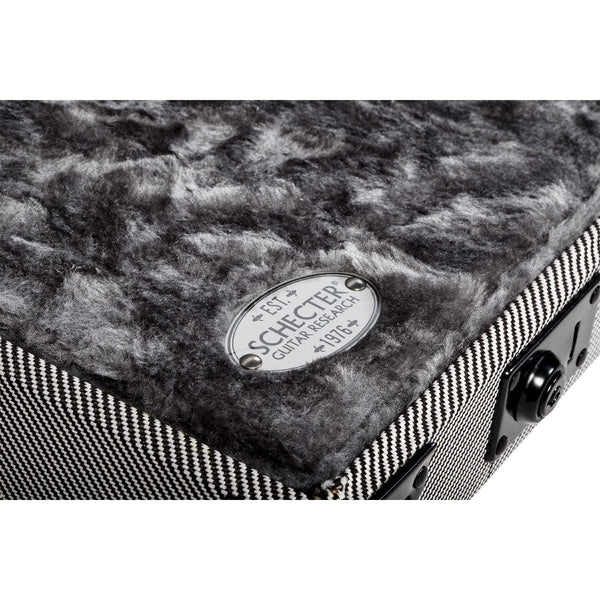Schecter - Vintage Tweed Wooden Case - Black/White Finish (#6995)