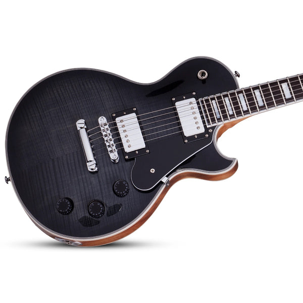Schecter - Solo-II Custom Electric Guitar - Transparent Black Burst Gloss Finish