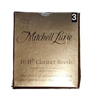 Rico - Mitchell Lurie - 10 Bb Clarinet Reeds - Size 3.0