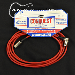 Conquest 10' MIDI Cable - Red Finish