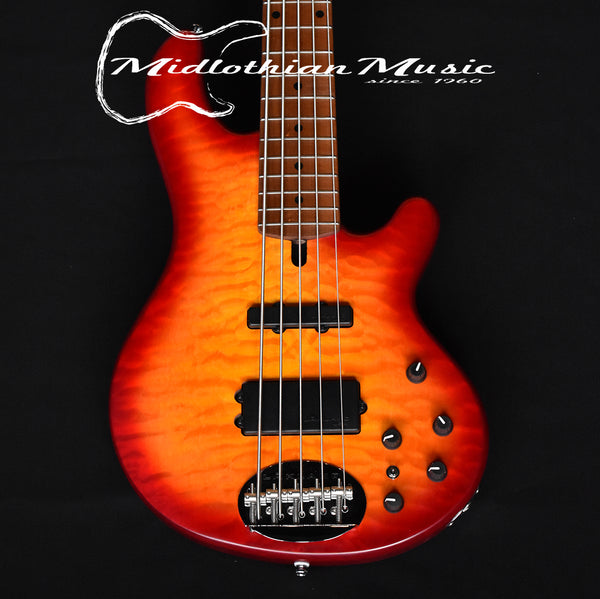 Lakland Skyline 55-02 Deluxe Bass Guitar - Satin Cherryburst (210911528) @11lbs