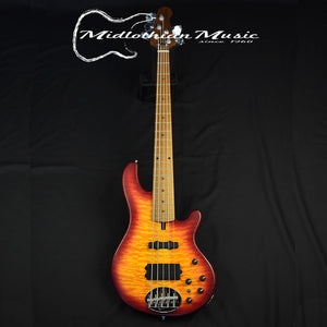 Lakland Skyline 55-02 Deluxe 5-String Bass - Quilted Satin Cherry Sunburst (210911284) @9.5lbs