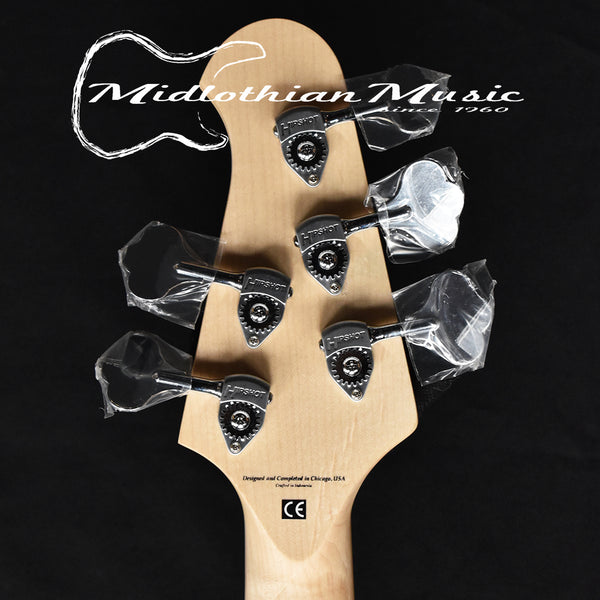 Lakland Skyline 55-02 Deluxe 5 String Bass Guitar Cherryburst - Gloss Finish