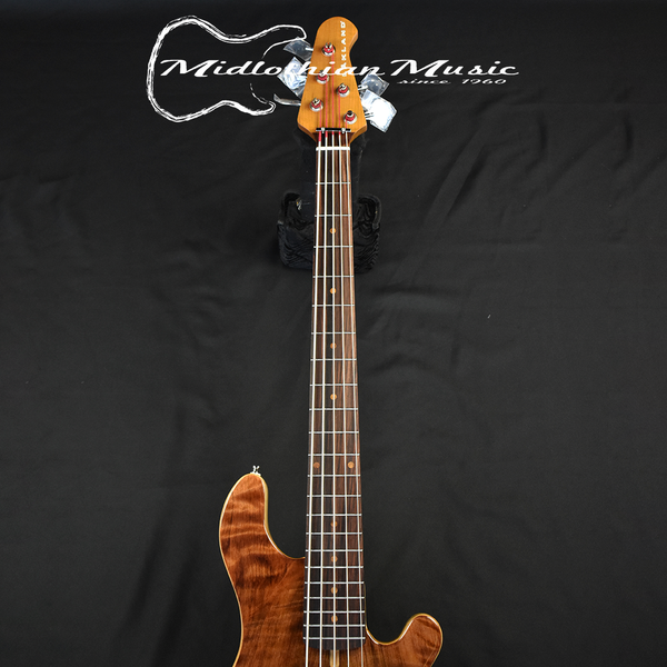 Lakland USA 55-94 Custom Deluxe - 5-String Bass - Flamed Redwood Finish w/Case (7900) @8.8lbs