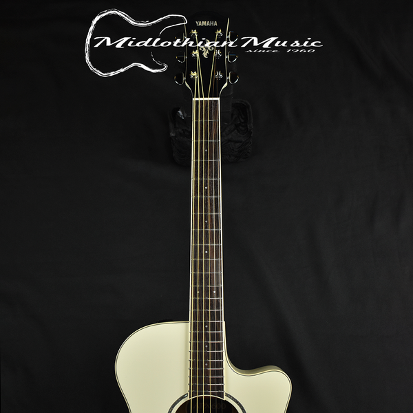 Yamaha APX600 Thin-Line Cutaway - Acoustic/Electric Guitar - Vintage White Gloss Finish