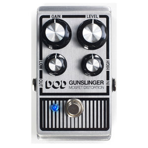 Shop online for DOD Gunslinger MOSFET Distortion Effect Pedal today. Now available for purchase from Midlothian Music of Orland Park, Illinois, USA