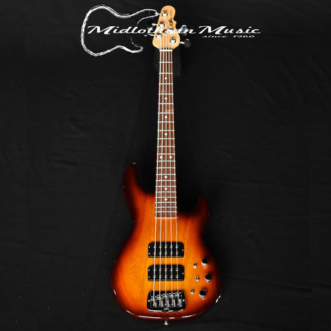 G&L USA L2500 - Old School Tobacco Sunburst Gloss Finish - Electric 5-String Bass Guitar (CLF079902) DISCOUNTED