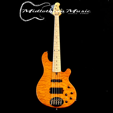Lakland 55-94 USA Deluxe - 5-String Electric Bass Guitar - Amber Gloss Finish (7481) @ 8.6lbs