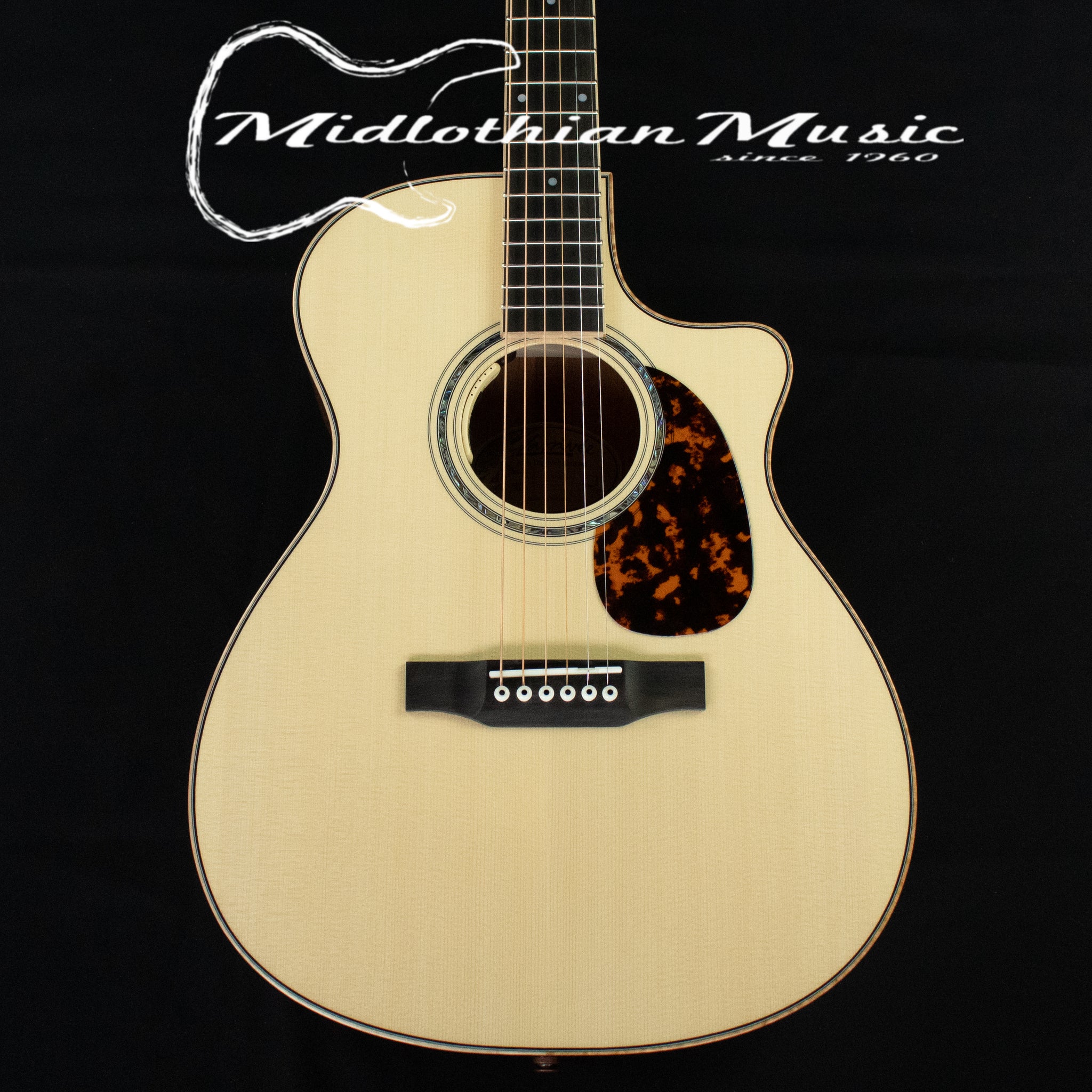 Larrivee OMV-05 - Palm Tree Custom Inlay - w/Anthem Pickup - Natural G