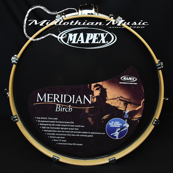 Mapex Meridian Birch - 5-Piece Kit & Hardware - Sapphire Fade Finish